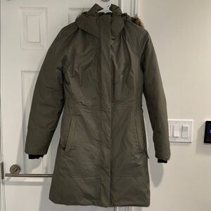 The North Face Arctic Parka Down 550 Womens Taupe Green (Size S)